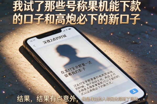 我试了那些号称果机能下款的口子和高炮必下的新口子，结果有点意外