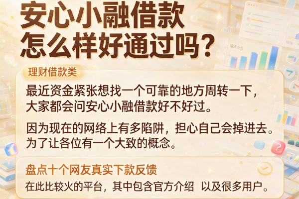 安心小融借款怎么样好通过吗？盘点十个网友真实下款反馈