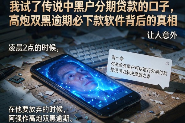 我试了传说中黑户分期贷款的口子，高炮双黑逾期必下款软件背后的真相让人意外