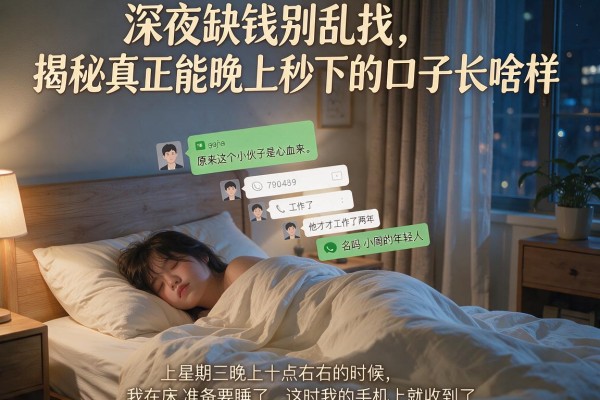 深夜缺钱别乱找，揭秘真正能晚上秒下的口子长啥样