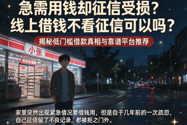 急需用钱却征信受损？线上借钱不看征信可以吗？揭秘低门槛借款真相与靠谱平台推荐