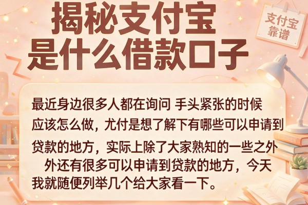 揭秘支付宝是什么借款口子，整理了几个靠谱的