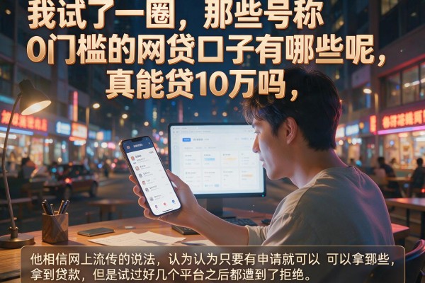 我试了一圈，那些号称0门槛的网贷口子有哪些呢，真能贷10万吗