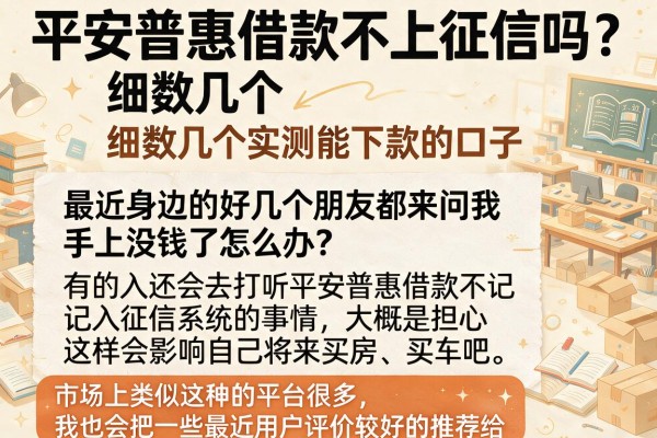 平安普惠借款不上征信吗？细数几个实测能下款的口子