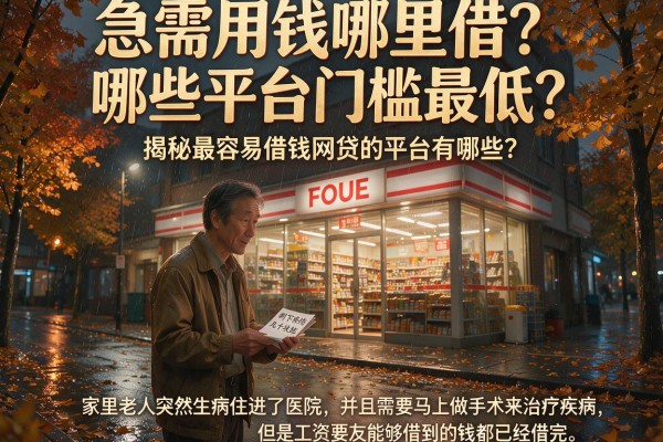 急需用钱哪里借？哪些平台门槛最低？揭秘最容易借钱网贷的平台有哪些？
