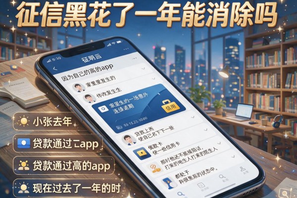 征信黑花了一年能消除吗，整理五个贷款通过高的app