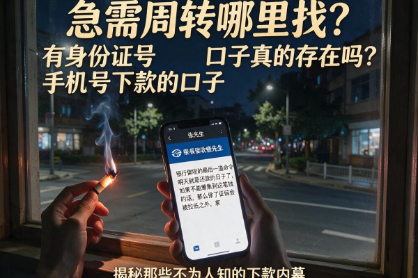 急需周转哪里找?有身份证号和手机号下款的口子真的存在吗?揭秘那些不为人知的下款内幕