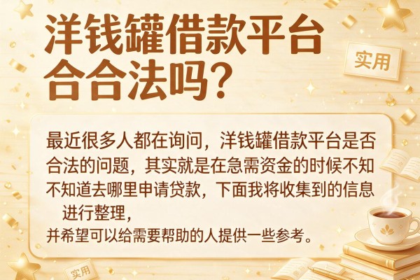 洋钱罐借款平台合法吗?整理了几个实用的借钱渠道