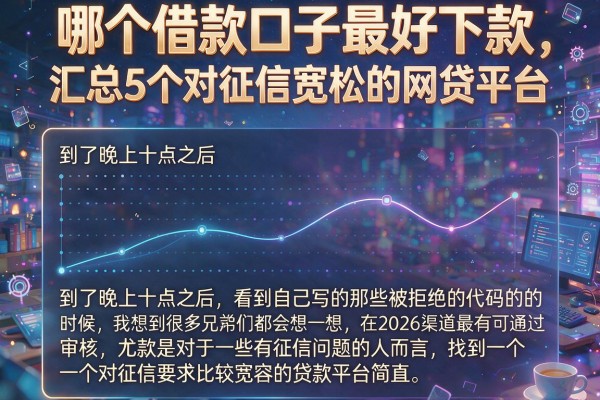 哪个借款口子最好下款，汇总5个对征信宽松的网贷平台