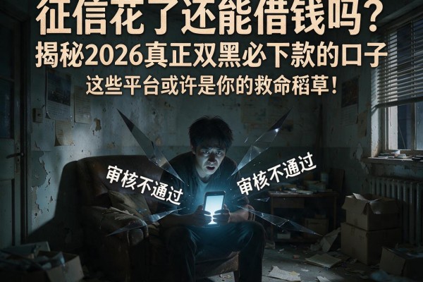 征信花了还能借钱吗?揭秘2026真正双黑必下款的口子,这些平台或许是你的救命稻草!