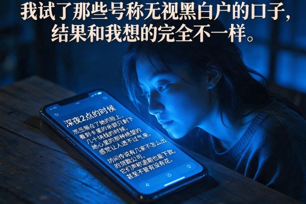 我试了那些号称无视黑白户的口子，结果和我想的完全不一样