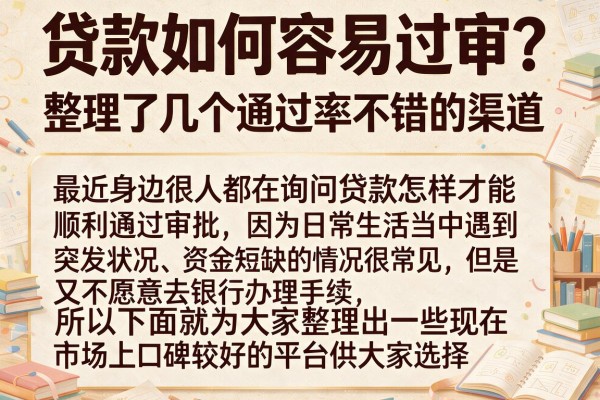贷款如何容易过审？整理了几个通过率不错的渠道