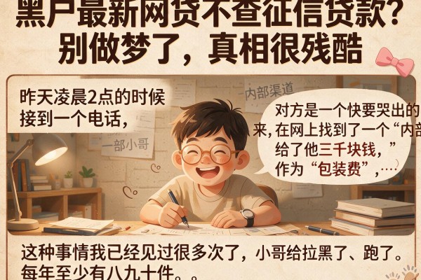 黑户最新网贷不查征信贷款？别做梦了，真相很残酷
