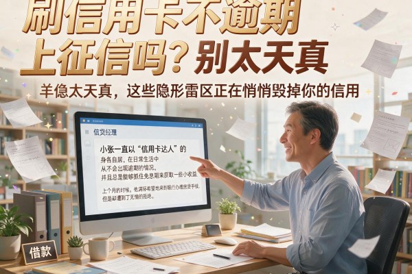刷信用卡不逾期上征信吗?别太天真,这些隐形雷区正在悄悄毁掉你的信用