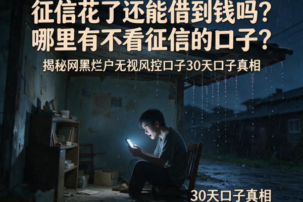 征信花了还能借到钱吗？哪里有不看征信的口子？揭秘网黑烂户无视风控口子30天口子真相