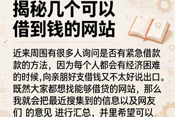揭秘几个可以借到钱的网站,下款情况看这里