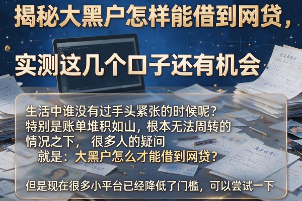 揭秘大黑户怎样能借到网贷，实测这几个口子还有机会