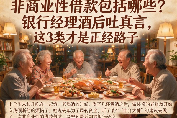 非商业性借款包括哪些？银行经理酒后吐真言，这3类才是正经路子