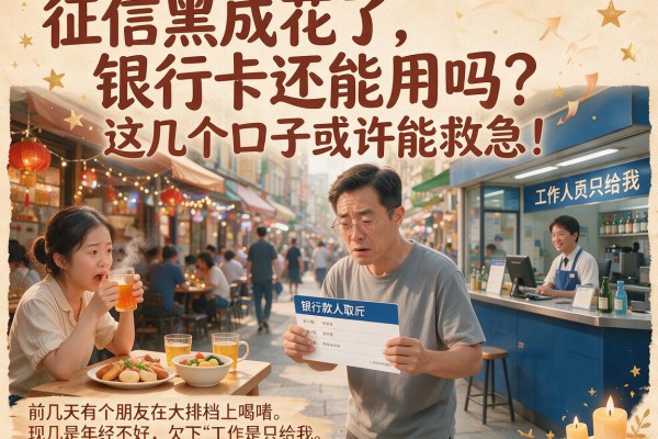 征信黑成花了，银行卡还能用吗？这几个口子或许能救急！