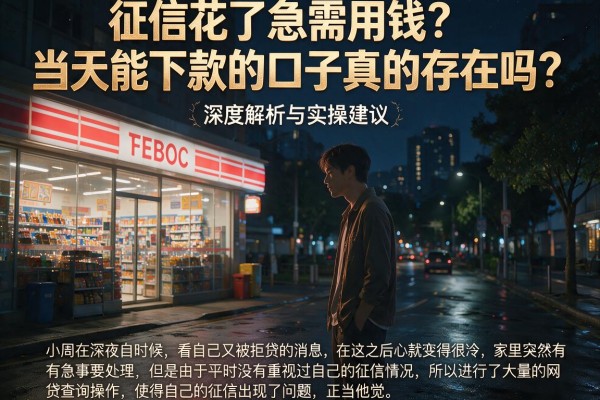 征信花了急需用钱？当天能下款的口子真的存在吗？深度解析与实操建议