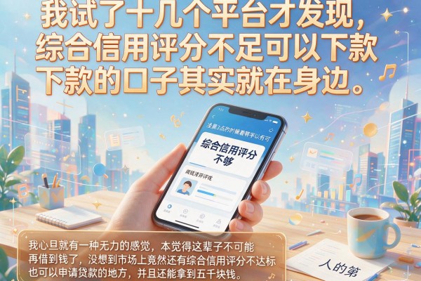 我试了十几个平台才发现，综合信用评分不足可以下款的口子其实就在身边