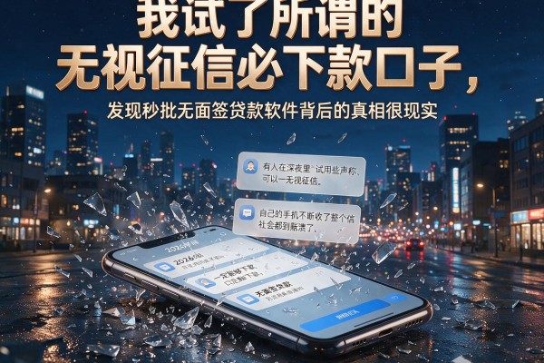 我试了所谓的无视征信必下款口子，发现秒批无面签贷款软件背后的真相很现实