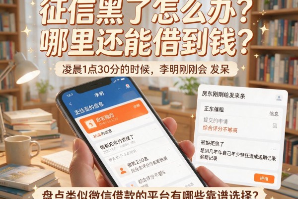 征信黑了怎么办？哪里还能借到钱？盘点类似微信借款的平台有哪些靠谱选择？