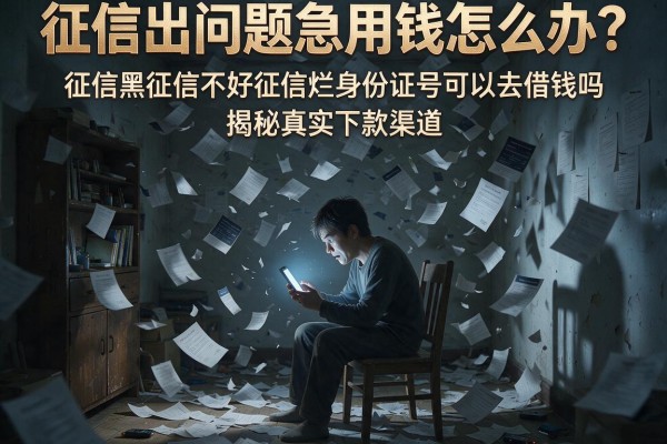 征信出问题急用钱怎么办?征信黑征信不好征信烂身份证号可以去借钱吗,揭秘真实下款渠道