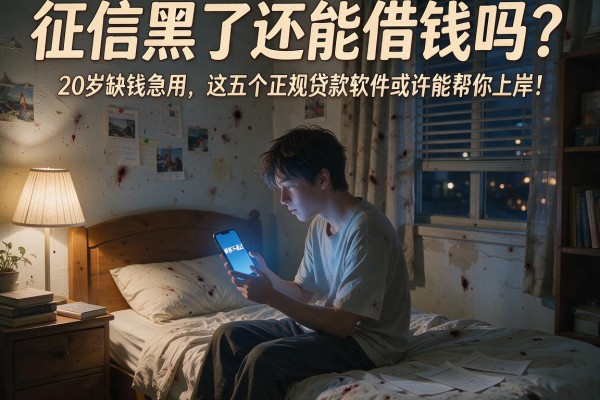 征信黑了还能借钱吗？20岁缺钱急用，这五个正规贷款软件或许能帮你上岸！