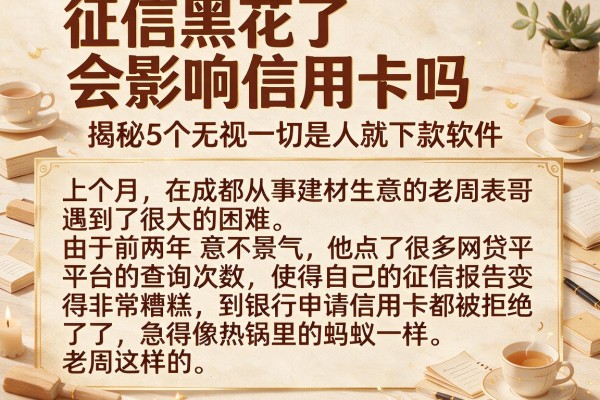 征信黑花了会影响信用卡吗,揭秘5个无视一切是人就下款软件