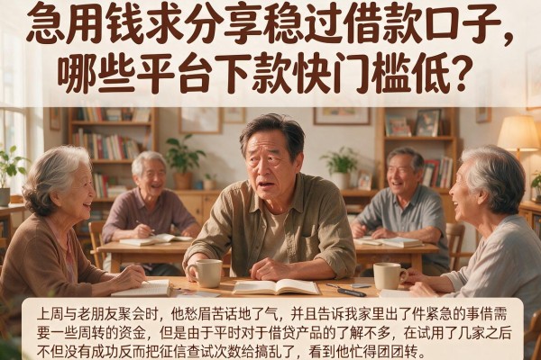 急用钱求分享稳过借款口子，哪些平台下款快门槛低？
