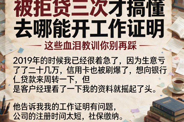 被拒贷三次才搞懂去哪能开工作证明，这些血泪教训你别再踩