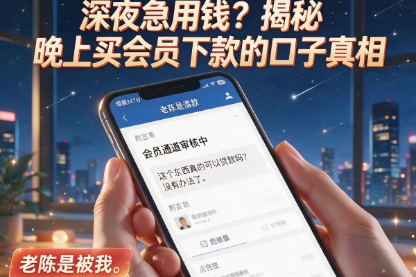 深夜急用钱？揭秘晚上买会员下款的口子真相