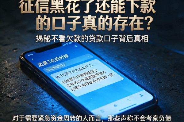 征信黑花了还能下款的口子真的存在？揭秘不看欠款的贷款口子背后真相