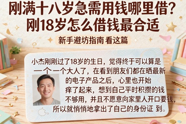 刚满十八岁急需用钱哪里借？刚18岁怎么借钱最合适，新手避坑指南看这篇