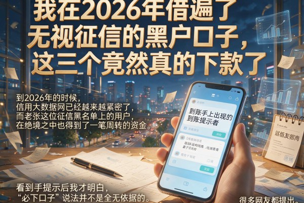 我在2026年借遍了无视征信的黑户口子，这三个竟然真的下款了