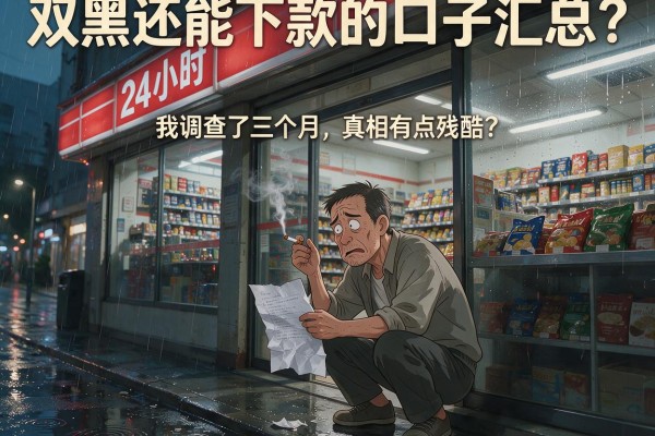 双黑还能下款的口子汇总？我调查了三个月，真相有点残酷