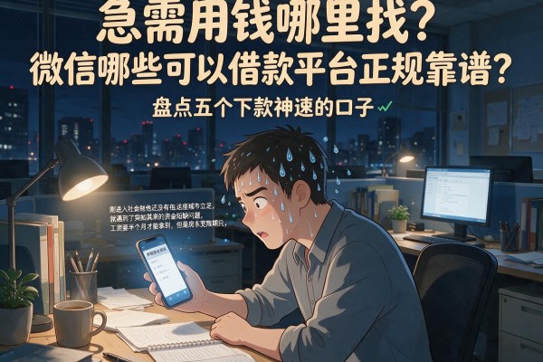 急需用钱哪里找？微信哪些可以借款平台正规靠谱？盘点五个下款神速的口子