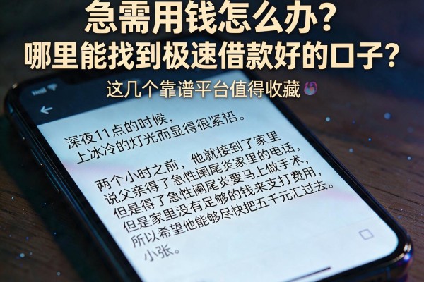 急需用钱怎么办？哪里能找到极速借款好的口子？这几个靠谱平台值得收藏