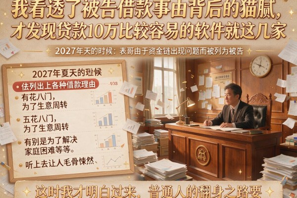 我看透了被告借款事由背后的猫腻，才发现贷款10万比较容易的软件就这几家