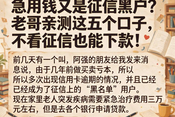 急用钱又是征信黑户？老哥亲测这五个口子，不看征信也能下款！