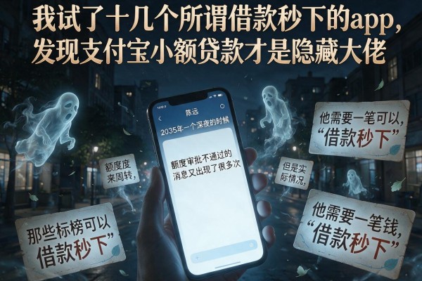 我试了十几个所谓借款秒下的app，发现支付宝小额贷款才是隐藏大佬