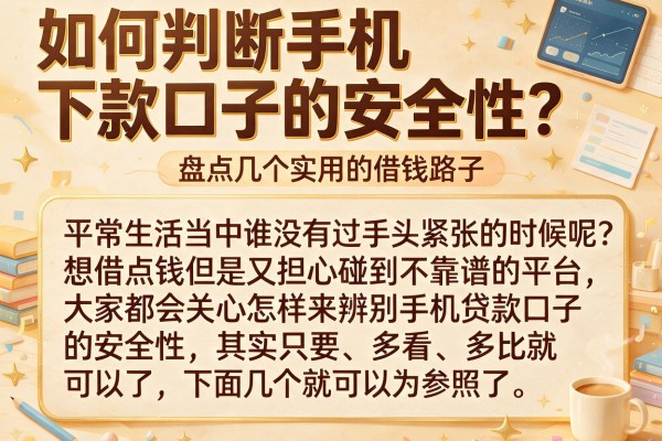 如何判断手机下款口子的安全性？盘点几个实用的借钱路子