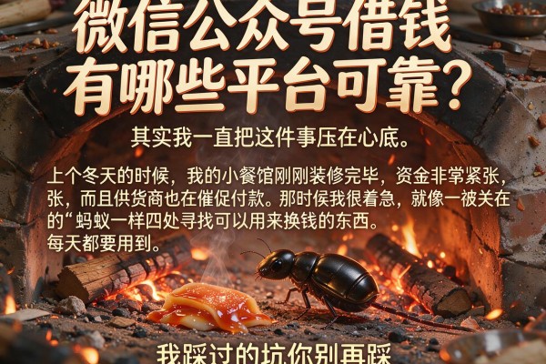微信公众号借钱有哪些平台可靠？我踩过的坑你别再踩