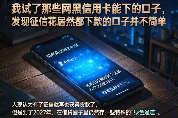 我试了那些网黑信用卡能下的口子，发现征信花居然都下款的口子并不简单