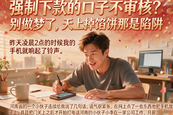 强制下款的口子不审核?别做梦了,天上掉馅饼那是陷阱