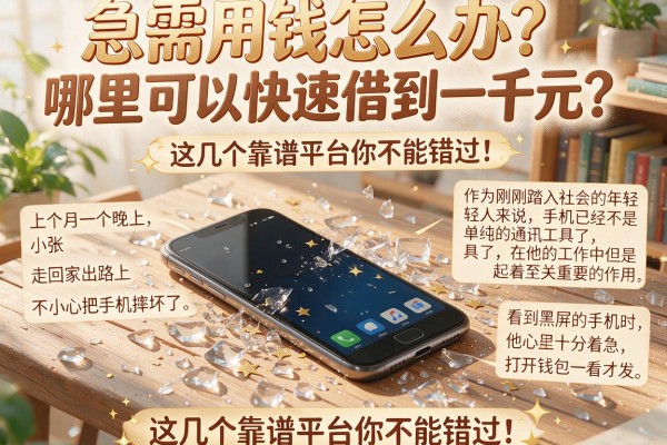 急需用钱怎么办？哪里可以快速借到一千元？这几个靠谱平台你不能错过！