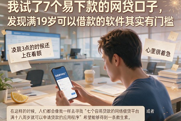 我试了7个易下款的网贷口子，发现满19岁可以借款的软件其实有门槛