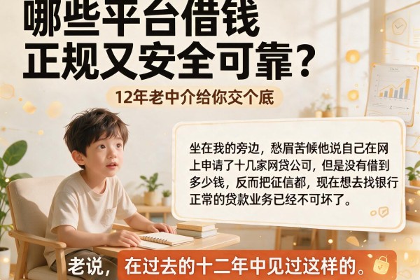 哪些平台借钱正规又安全可靠？12年老中介给你交个底