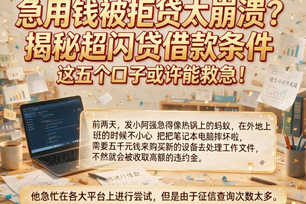 急用钱被拒贷太崩溃？揭秘超闪贷借款条件，这五个口子或许能救急！